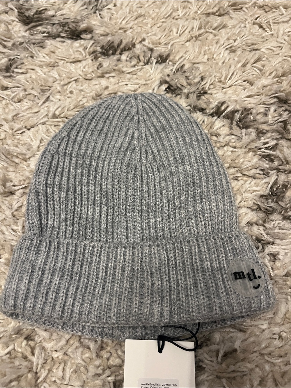 Miles the Label beanie knit hat. Grey. Kids size 8-10. New with tags.